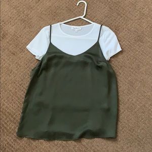 Green women’s top.